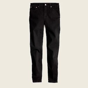 J. Crew Curvy Toothpick Jeans Stretch Ankle Length High Rise Black Size 37